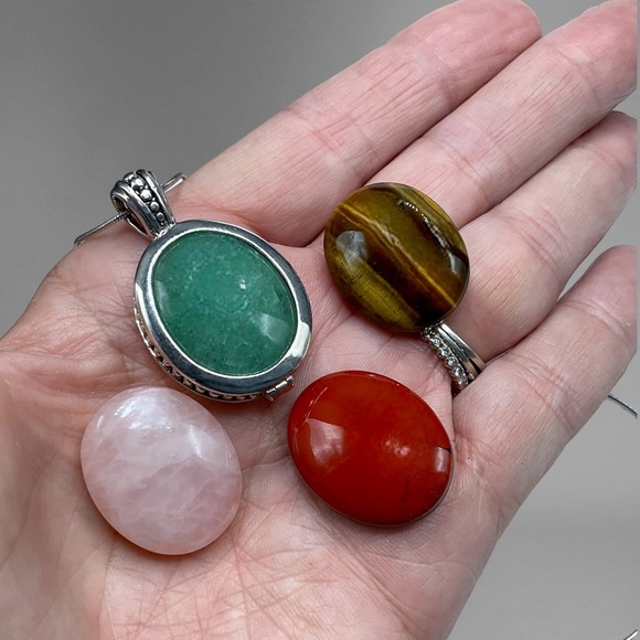 🌺Unique 8 in 1 Sterling Gemstone Necklace - Picture 6 of 16